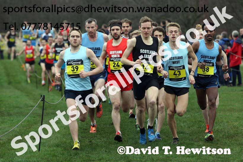 Senior and junior mens Inter-District, 2017 Great Edinburgh Cross Country. Photo: David T. Hewitson/Sports for All PIcs